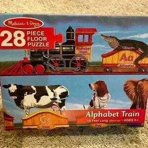 Melissa & Doug Alphabet Train Jumbo Jigsaw Floor Puzzle - Letters and Animals